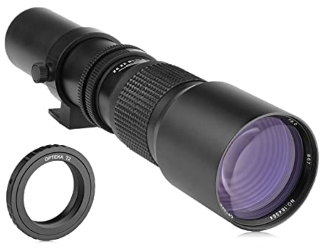 Opteka Opteka 500-1000mm f/8 HD Preset Telephoto Lens for Sony Alpha A99,  A77,